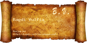 Bagdi Vulfia névjegykártya